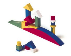 Bloque de composición diseñado en 1928 por Alma Siedhoff-Buscher, en la Bauhaus Bloque de composición diseñado en 1928 por Alma Siedhoff-Buscher, en la Bauhaus