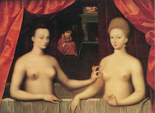 Gabrielle d’Estrées y su hermana en el baño, hacia 1592